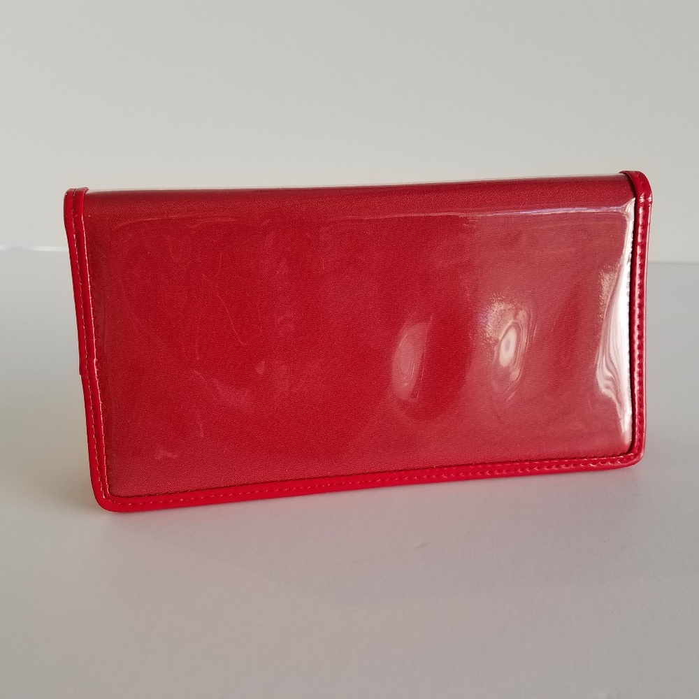 Buxton Red PVC Checkbook Wallet